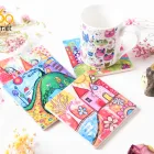 Ceramic Coasters Home And Kitchen Use Wooden Table Cup Pad Cute Cartoon Customized Pot Holder Mats