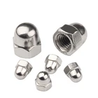 Nuts Nut Hexagonal Nuts DIN1587 Stainless Steel Acorn Hexagon Nuts M4M5M6M8 Hexagon Domed Long Nut