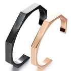 Fashion design couple bracelets 316L stainless steel open cuff bracelet wholesale