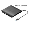 Black POP-UP Mobile USB3.0 External Portable CD DVD Drive Writer Burner Optical Player Compatible for Desktop Laptop