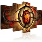 Home Decor Framed Pre Printed Paint Pop Abstract Living Room 5 Panel Print Good Modern Painting Wall Art Canvas