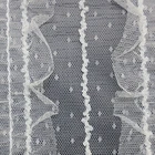 lovely wedding lace 3D dot mesh sequence embroidery fabric for dresses and skirts