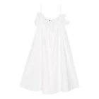 New Issue Sling Cotton Comfortable Lady Women Summer White Maxi Dress for Women