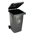 Movable plastic outdoor garbage container recycle waste bin