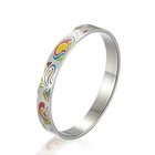 Party Fashion Jewelry Bangles Fashion Enamel Bracelet Jewelry Stainless Steel Customized Steel Bangles For Women