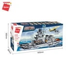 Qman Carrier titanic ship block set Military missile launcher warcraft model toys