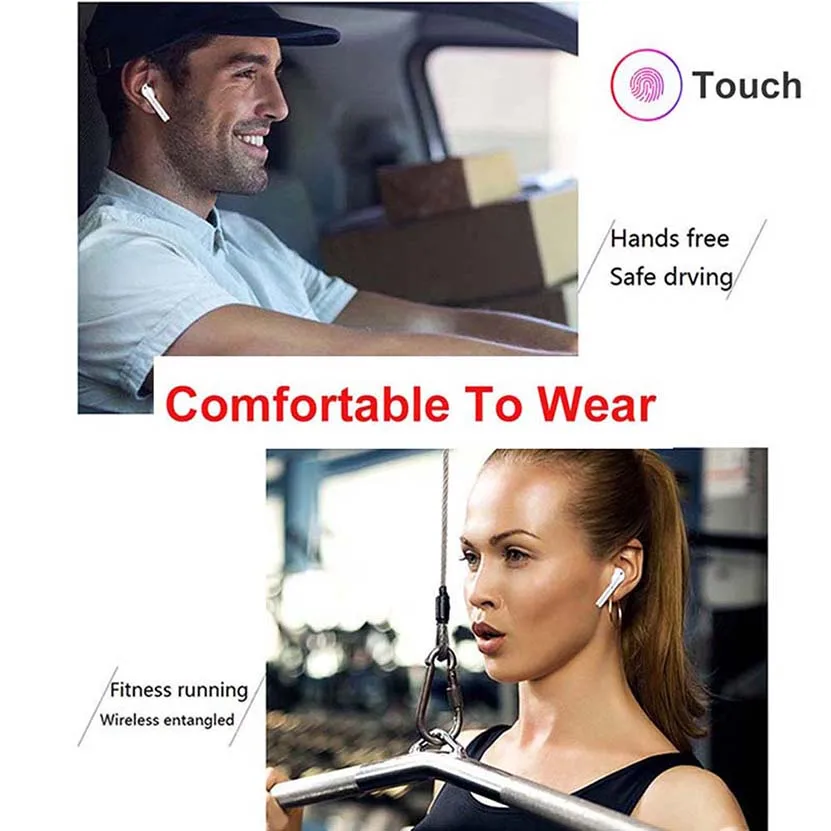 i12 TWS Wireless Mini Bluetooth Earphone Smart Touch Headphone - ANKUX.COM