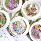 Flower sea nail glitter sticker wood pulp soft nail art decoration nail slices