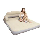 Velvet Mattress Lying Comfort Velvet Texture Inflatable Bed Guest Bed Travel Car Bed with Backrest