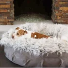 Canvas Faux Fur Luxury Pet Sofa Beds Dog Bed