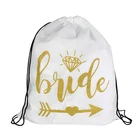 X Gift Bags Bride Tribe Bags Wedding Drawstring Gift Bridal Party Favor For Bridesmaids 16.5 X 13.4 Inch