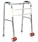 High grade stainless steel folding adult walker with wheels