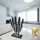 Stainless Steel Knife Set Amazon 6 Pcs Stainless Steel Non-stick Knife Set With Sharpener Chef Kitchen Knives Set With Stand