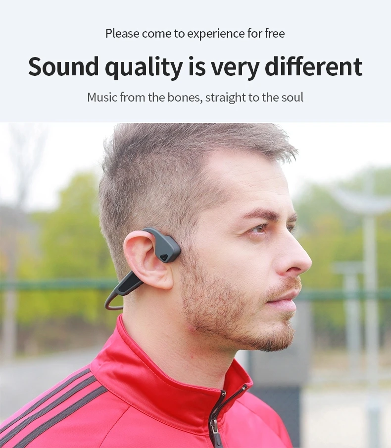Golden Sky High Quality Wireless Bluetooth Earphone Headset Earbuds Earpiece Men And Women Universal Bone Conduction Earphone - ANKUX.COM
