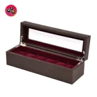 Brown cardboard luxury packing watch box with pu leather watch travel case for personalized travel watch case