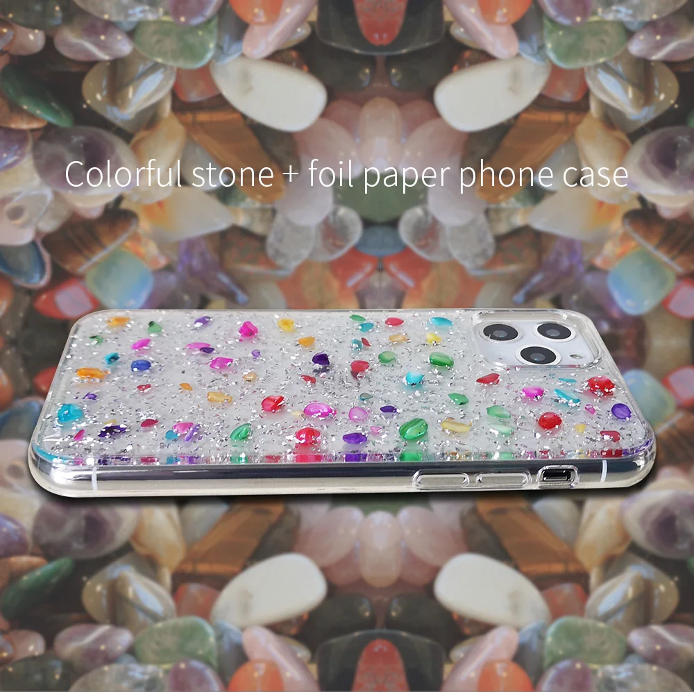 stone case cover material tpu pc model applicate for iphone 6 7