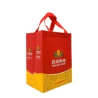 China Manufacturer Wholesale Custom Shopping Non Woven Beer Wine Bottle Tote Carry Bags