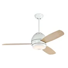 15W Led Wall Control 3 Speeds Full Copper Wire Mute Motor Ac Ceiling Fan With Light