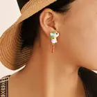 Polymer Clay Cute Unicorn Earrings For Women Fashion Jewelry Handmade 3d Pegasus Horse Stud Earring Girls Kids Gift