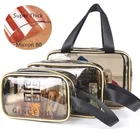 Super Thick 80 Micron Female Portable Waterproof Travel Makeup Cosmetic Toilet Washing Storage Organizer Pouch Case Bag