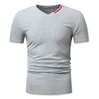 Designer Tshirts Custom Men's Soft Cotton Logo Tshirt Comfortable V-neck Blank Tshirt