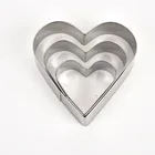 stainless steel love heart shape pastry mold cookie baking molds