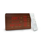 Hot Seller AZAN Clock APP control digital bluetooth mp3 natural wood holy alquran speaker with remote