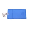hot sale open face id working card retractable leather two sided badge holder