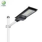 New design high bright waterproof outdoor street ip65 100w 200w integrated all in one solar panel led road light