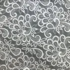Warp white elastic knitted spandex nylon jacquard wide lace fabric for dress