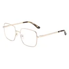 BOM1021 High Quality Fashion Metal Unisex Square Optical Frame Mens Women Metal Eyewear Stock Glasses