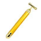 Concise design security slim face T shape gold face slimming massager