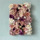 FC1001 High Quality Wedding Floral Decorative 40x60 cm Red Artificial Flower Wall Rose Backdrop