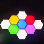 Wall Mounted Led Hexagonal Lamps Creative Touch Control Home Colorful Led Decoration Lights Indoor Wall Lamp