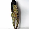 Women sexy ethnic style v-neck two pieces set zipper suits dress