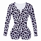 Pajama Christmas OEM Allover Printing Sexy Jumpsuit Low V Neck Onesie Pajama Christmas Women Romper