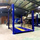 4 Four Post Hydraulic Home Garage Car Lift Outdoor Double Level Car Storage Parking Platform Elevator Lifting Equipment