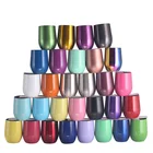Double Wall Beauchy 8oz/12oz Egg Double Wall Stainless Steel Wine Tumbler