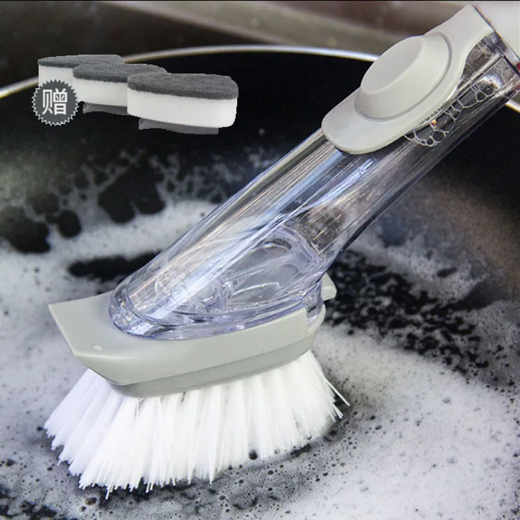 Cleaning Brush New Product Ideas 2020 Kitchen Accessories Automatic Add Detergent Decontamination Replaceable Head Dish Brushes