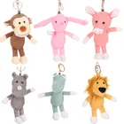 Hot selling customized Cartoon Plush Soft Doll Keychain Soft Stuff Plushie Toys