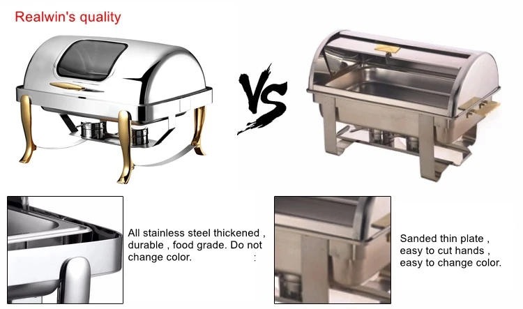 Factory direct sale various economic stainless steel chafing dish buffet set