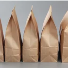 kraft paper bag flat bottom tie tin for food packaging bag