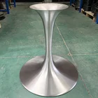 Base Wholesale Trumpet Brushed Table Leg Stainless Steel Base Dining Table Tulip Table Base