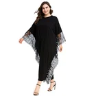 arabic muslim ethnic elegant lace flowers umbrella long sleeve tops evening gown clothing dresses