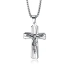 Hot sale 316L stainless steel Jesus Cross Pendant Necklace