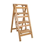 Rubber wood multi-functional folding table folding staircase