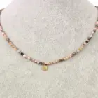 vintage fashion delicate drop alloy pendant lady jewelry women handmade natural stone bead necklace
