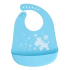 Waterproof Silicone Baby Bibs Drool Plain Dyed Washable Fancy Baby Bibs