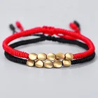 Gift Bracelet Handmade Wholesale Custom Cheap Promotion Gift Brass Beadl Handmade Knots Lucky Rope Bracelet