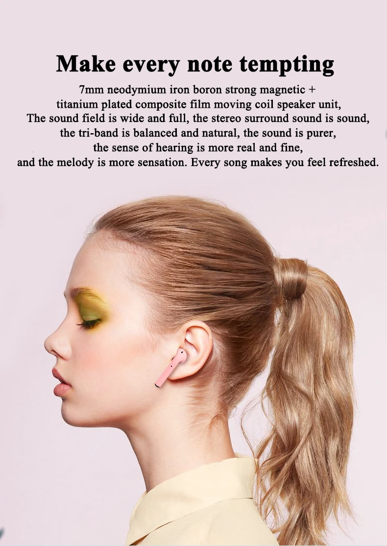 2020 New Touch i12 TWS Wireless Bluetooth Earphone with Charging Case - ANKUX.COM